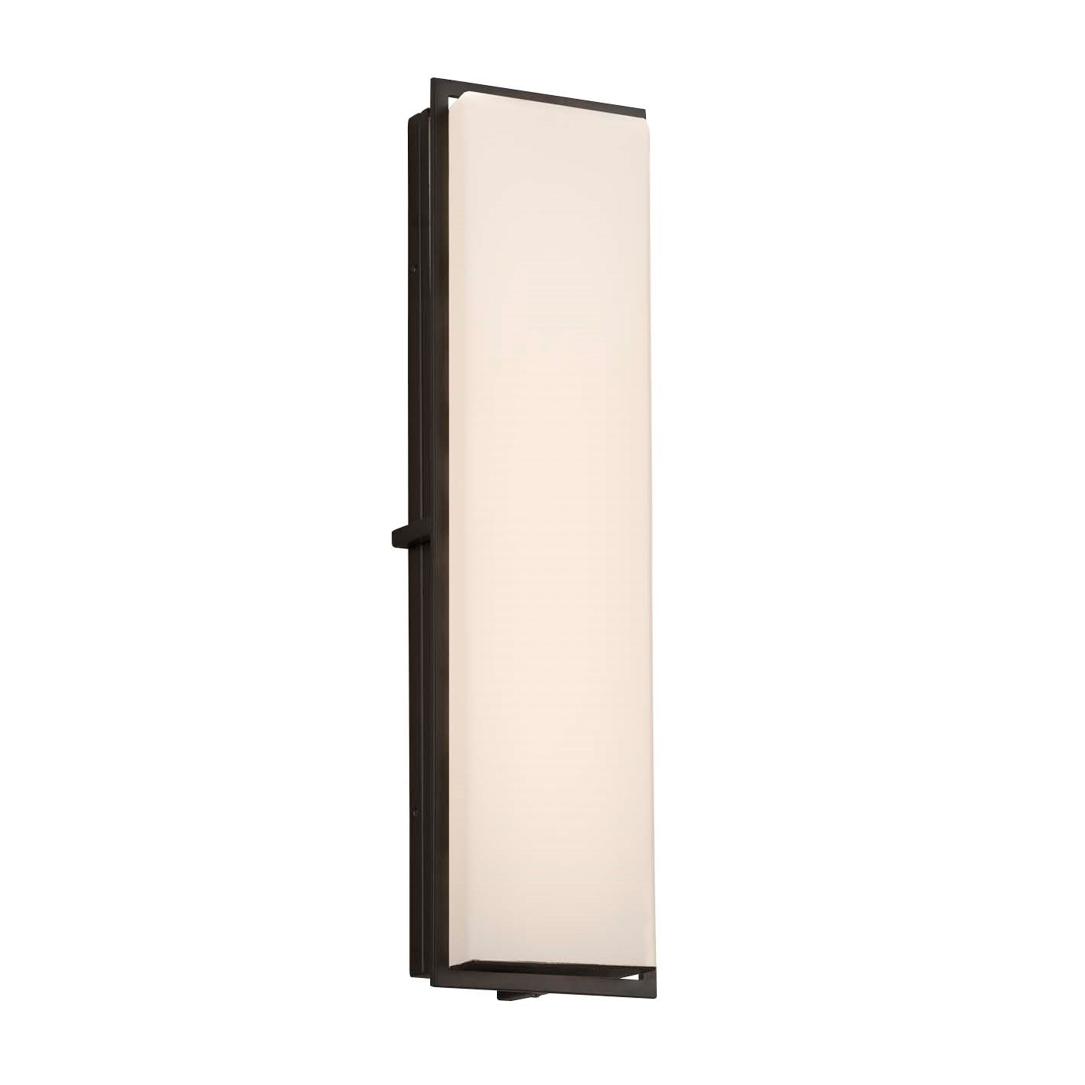 Justice Design Group Fusion Avalon Matte Black 24 Inch Led Wall Sconce Opal Shade