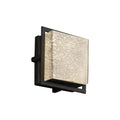 Justice Design Group Fusion Avalon Matte Black Ada Led Outdoor Wall Sconce Square Mercury Shade