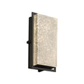 Justice Design Group Fusion Avalon Matte Black Ada Led Small Outdoor Wall Sconce Mercury Shade
