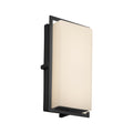 Justice Design Group Fusion Avalon Matte Black Ada Led Small Outdoor Wall Sconce Opal Shade