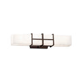 Justice Design Group Fusion Structure Dark Bronze Wall Bath Bar Opal Shade