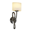 Justice Design Group Fusion Capellini 1 Light Brushed Nickel Wall Sconce Opal Oval Shade