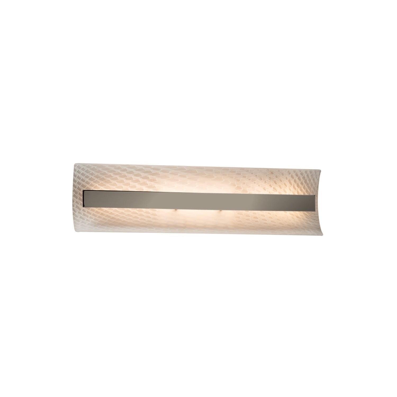 Justice Design Group Fusion Contour 21 Inch Brushed Nickel Ada Led Wall Bath Bar Weave Shade