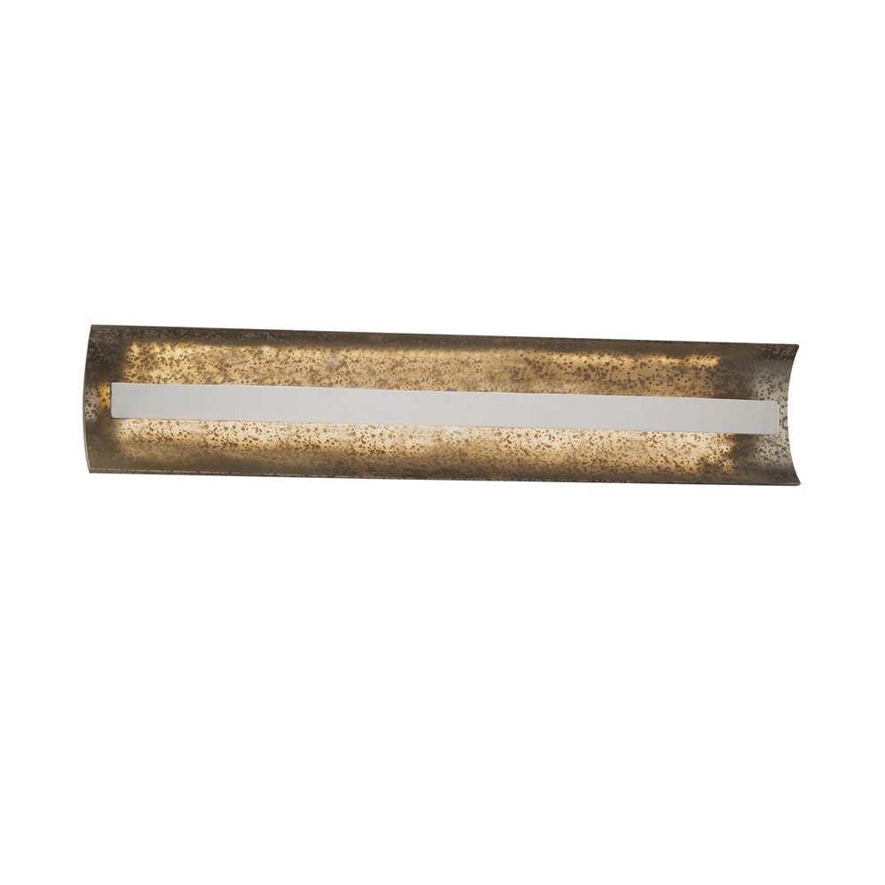 Justice Design Group Fusion Contour 29 Inch Polished Chrome Ada Led Wall Bath Bar Mercury Shade