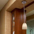 Justice Design Group Fusion Cylinder Weave 1 Light Nickel Pendant