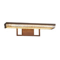 Copper Grove Eindhoven 20 Inch Dark Bronze Led Linear Bath Light With Mercury Glass Shade