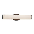Justice Design Group Fusion Eliptical 20 Inch Led Dark Bronze Ada Wall Bath Light Opal Shade