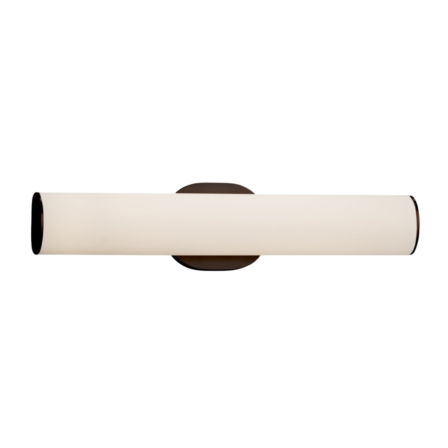 Justice Design Group Fusion Eliptical 20 Inch Led Dark Bronze Ada Wall Bath Light Opal Shade