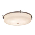 Justice Design Group Fusion Era Polished Chrome 21 Inch Led Round Flush Mount Opal Shade