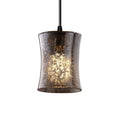 Justice Design Group Fusion 1 Light Matte Black Pendant