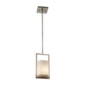 Justice Design Group Fusion Laguna 1 Light Brushed Nickel Led Outdoor Pendant Opal Shade