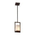 Justice Design Group Fusion Laguna 1 Light Dark Bronze Led Outdoor Pendant Opal Shade