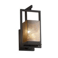Justice Design Group Fusion Laguna 1 Light Matte Black Led Outdoor Wall Sconce Mercury Glass Shade