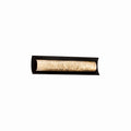 Justice Design Group Fusion Lineate 22 Inch Matte Black Ada Led Wall Bath Bar Mercury Shade