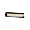 Justice Design Group Fusion Lineate 22 Inch Matte Black Ada Led Wall Bath Bar Opal Shade