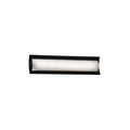 Justice Design Group Fusion Lineate 22 Inch Matte Black Ada Led Wall Bath Bar Weave Shade