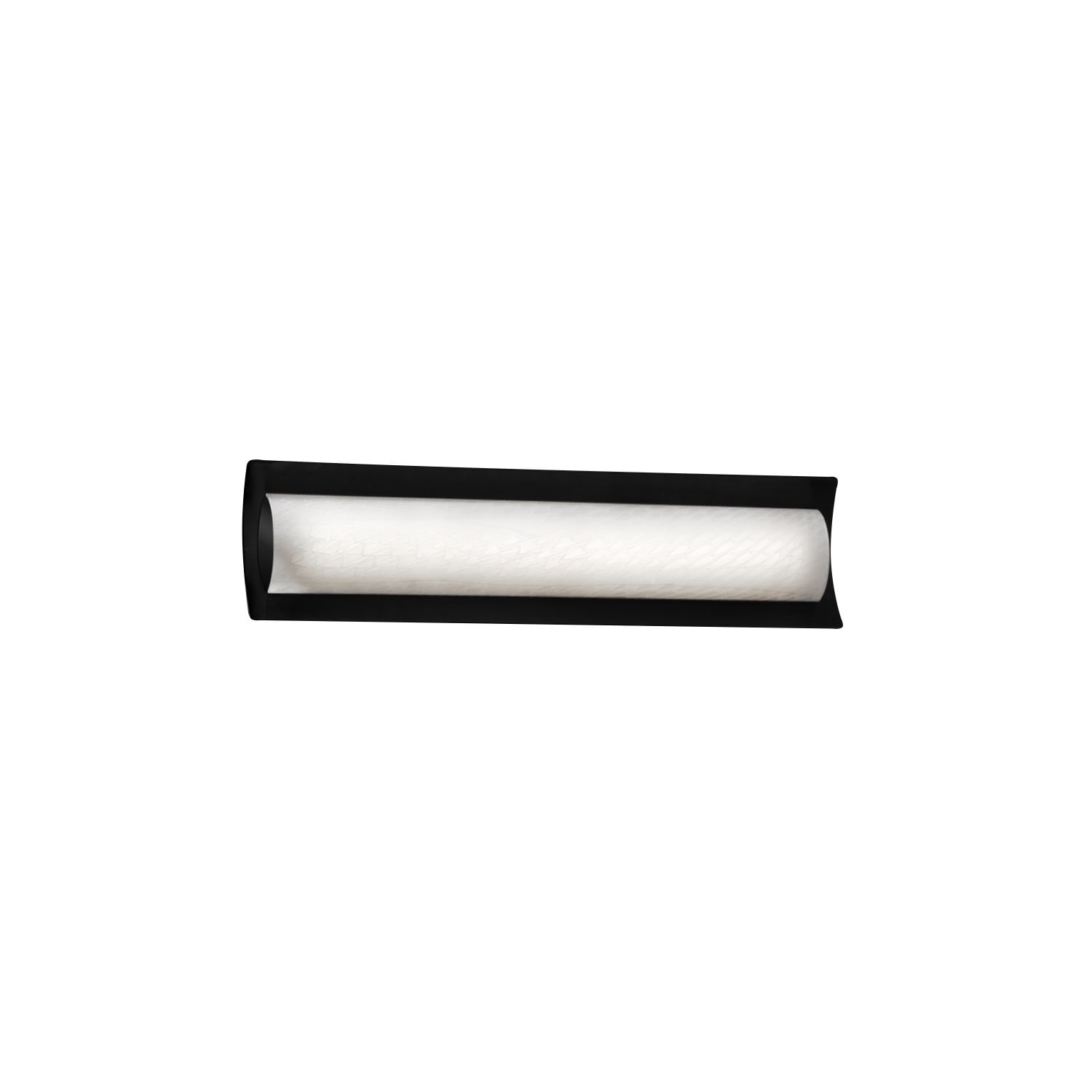Justice Design Group Fusion Lineate 22 Inch Matte Black Ada Led Wall Bath Bar Weave Shade