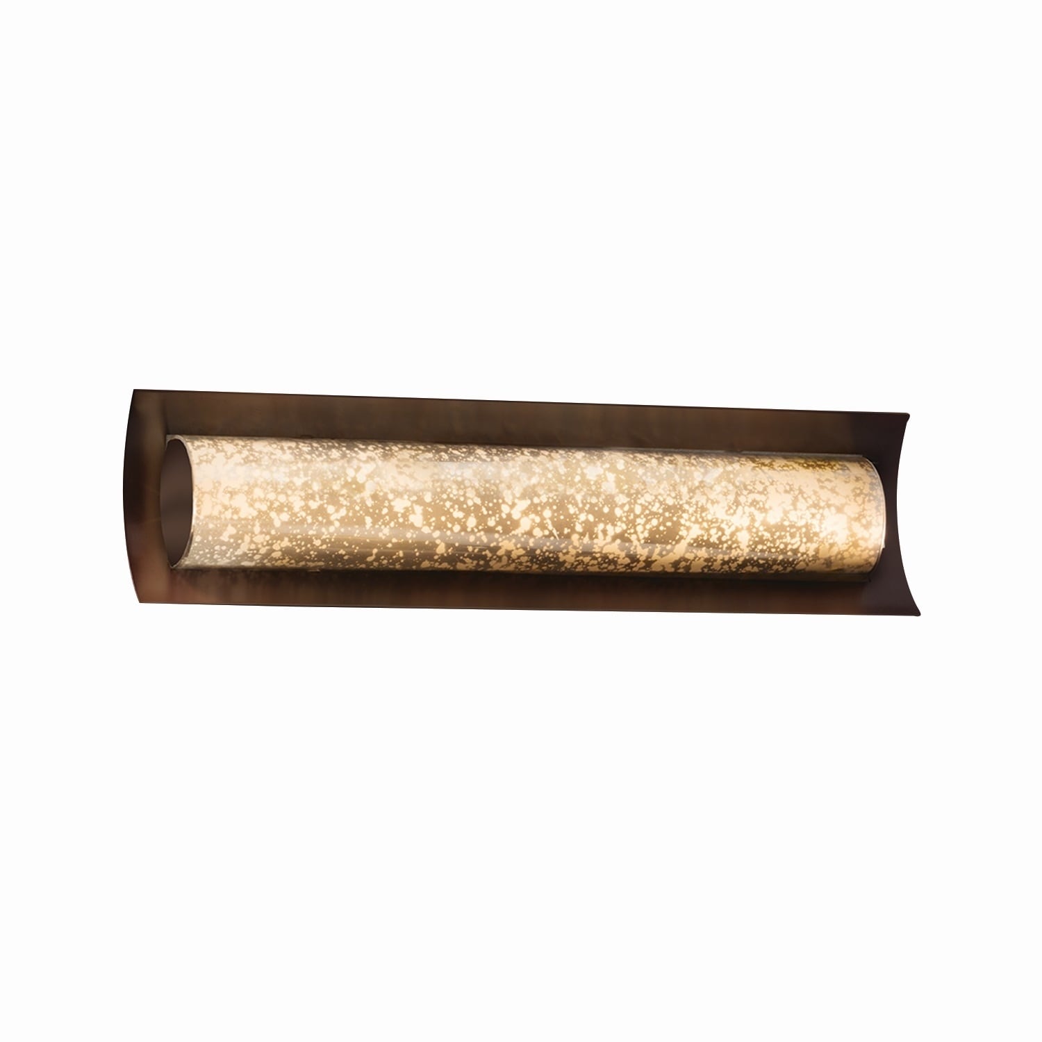 Justice Design Group Fusion Lineate 22 Inch Dark Bronze Ada Led Wall Bath Bar Mercury Shade