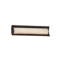 Justice Design Group Fusion Lineate 22 Inch Dark Bronze Ada Led Wall Bath Bar Opal Shade