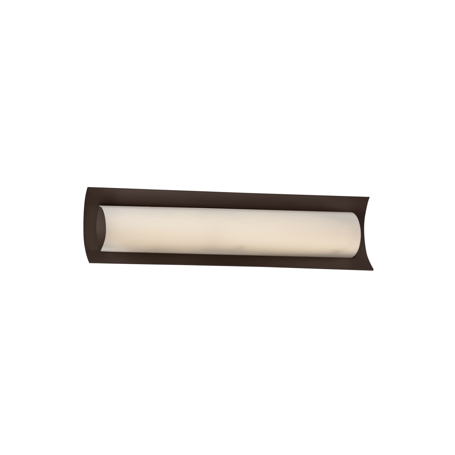 Justice Design Group Fusion Lineate 22 Inch Dark Bronze Ada Led Wall Bath Bar Opal Shade