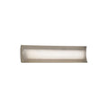 Justice Design Group Fusion Lineate 22 Inch Brushed Nickel Ada Led Wall Bath Bar Opal Shade