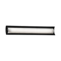 Justice Design Group Fusion Lineate 30 Inch Matte Black Ada Led Wall Bath Bar Weave Shade