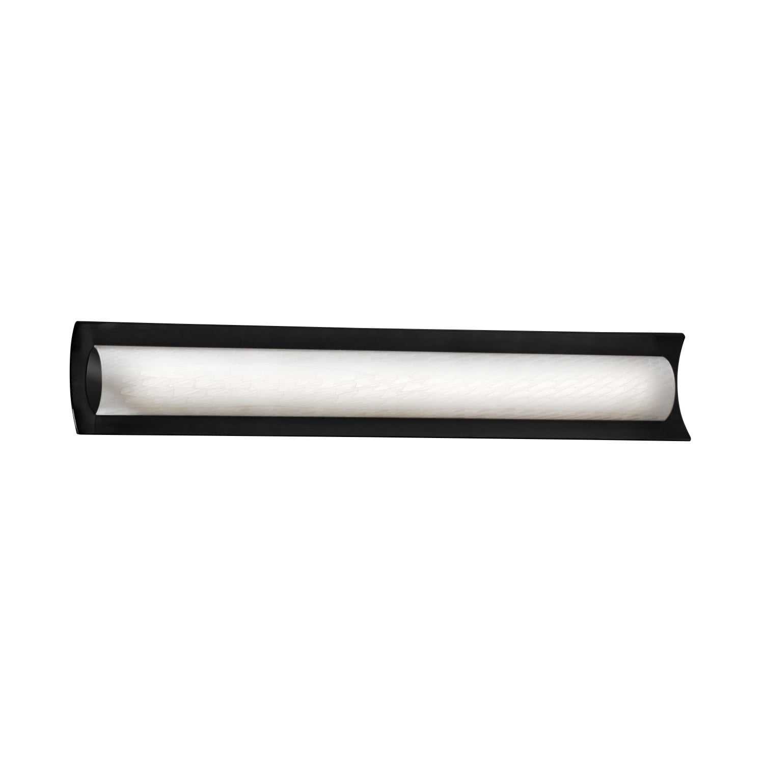 Justice Design Group Fusion Lineate 30 Inch Matte Black Ada Led Wall Bath Bar Weave Shade