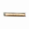 Justice Design Group Fusion Lineate 30 Inch Brushed Nickel Ada Led Wall Bath Bar Mercury Shade