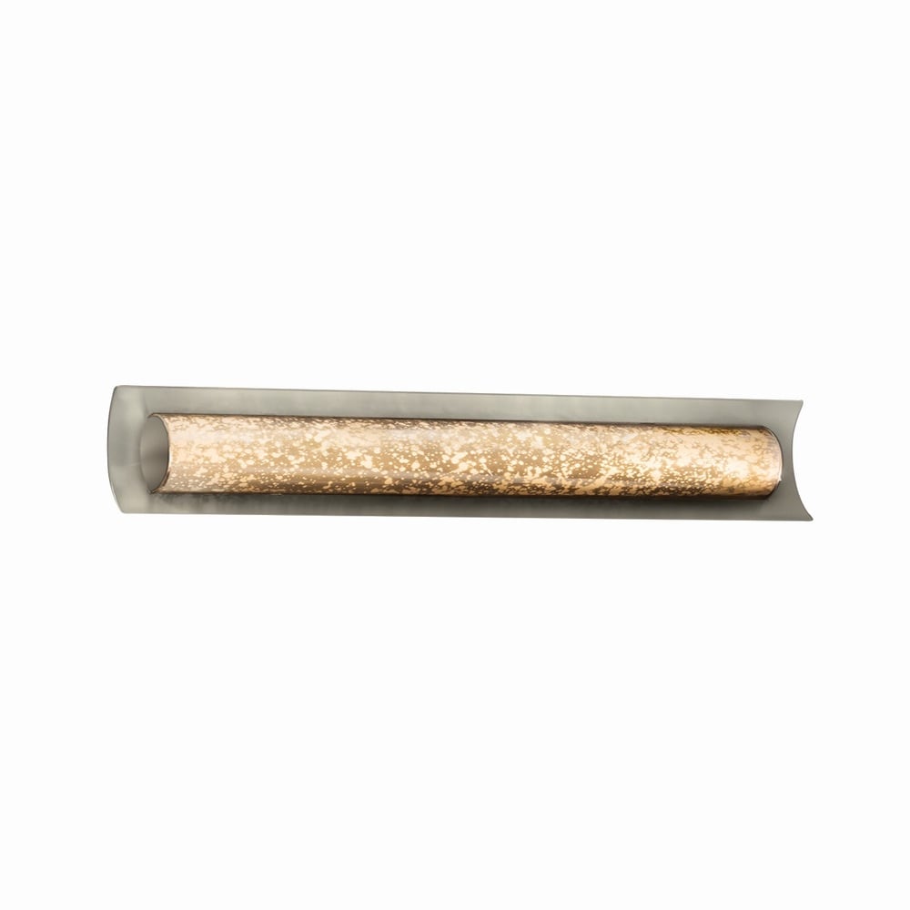 Justice Design Group Fusion Lineate 30 Inch Brushed Nickel Ada Led Wall Bath Bar Mercury Shade