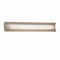 Justice Design Group Fusion Lineate 30 Inch Brushed Nickel Ada Led Wall Bath Bar Opal Shade