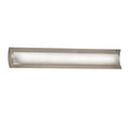 Justice Design Group Fusion Lineate 30 Inch Brushed Nickel Ada Led Wall Bath Bar Weave Shade