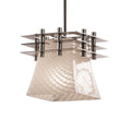 Justice Design Group Fusion Metropolis Small 3 Flat Bar Pendant Square Flared