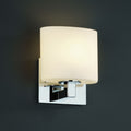 Justice Design Group Fusion Modular 1 Light Polished Chrome Ada Wall Sconce Opal Oval Shade