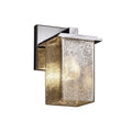Justice Design Group Fusion Montana 1 Light Polished Chrome Wall Sconce Mercury Square Flat Rim Shade