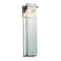 Justice Design Group Fusion Pacific Brushed Nickel 24 Inch Led Outdoor Wall Sconce Rain Shade