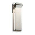 Justice Design Group Fusion Pacific Brushed Nickel Outdoor Wall Sconce Weave Shade