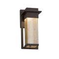 Justice Design Group Fusion Pacific Dark Bronze Small Outdoor Wall Sconce Mercury Shade