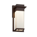 Justice Design Group Fusion Pacific Dark Bronze Small Outdoor Wall Sconce Opal Shade