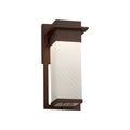 Justice Design Group Fusion Pacific Dark Bronze Small Outdoor Wall Sconce Weave Shade