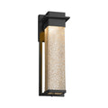 Justice Design Group Fusion Pacific Matte Black Outdoor Wall Sconce Mercury Shade
