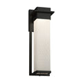 Justice Design Group Fusion Pacific Matte Black Outdoor Wall Sconce Weave Shade
