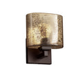 Justice Design Group Fusion Regency 1 Light Dark Bronze Ada Wall Sconce Mercury Oval Shade