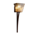 Justice Design Group Fusion Sabre 1 Light Dark Bronze Wall Sconce Mercury Square Flared Shade
