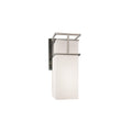 Justice Design Group Fusion Structure Brushed Nickel Led Outdoor Wall Sconce Opal Shade