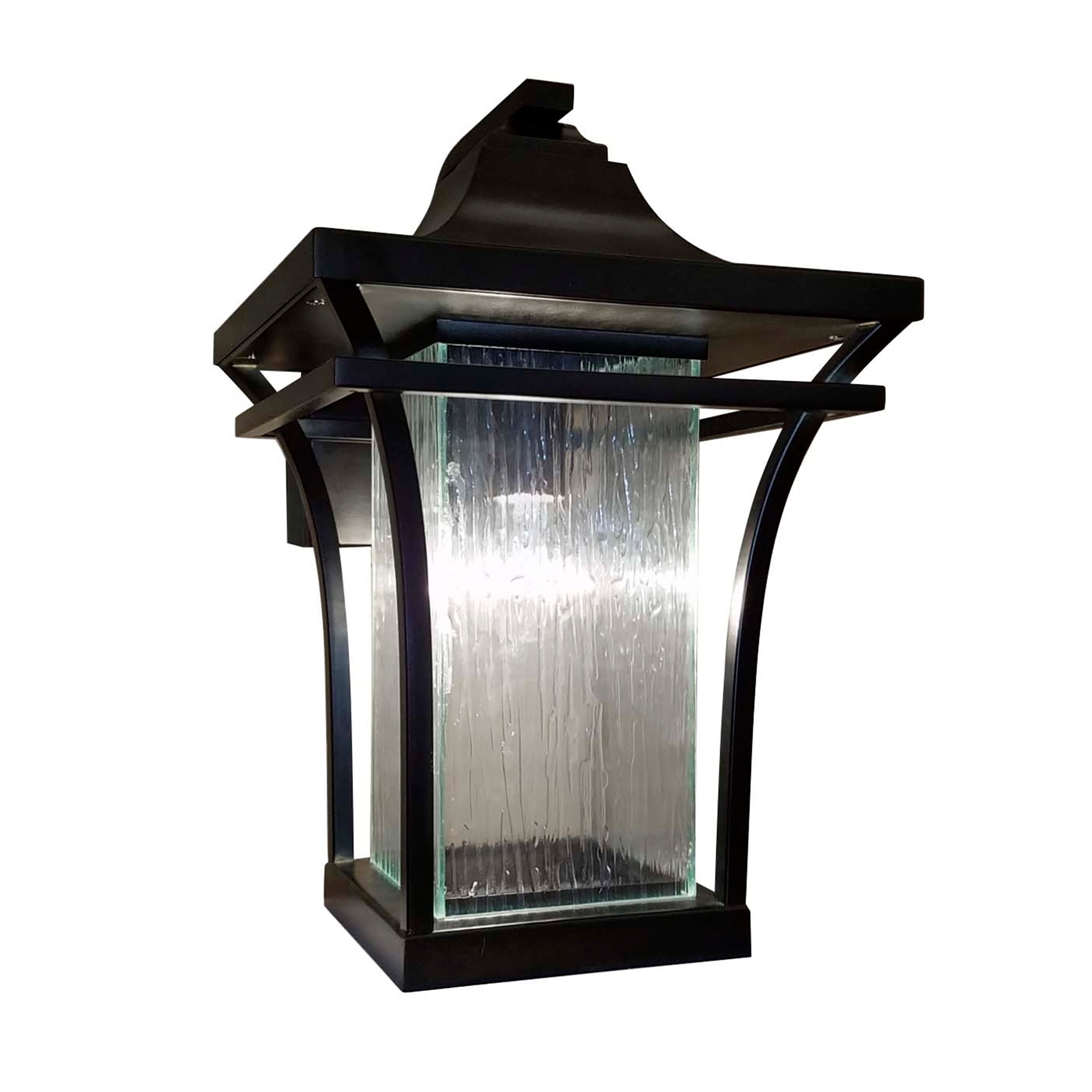 Justice Design Group Fusion Summit 1 Light Matte Black Small Outdoor Wall Sconce Rain Shade