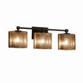 Justice Design Group Fusion Tetra 3 Light Dark Bronze Bath Bar Mercury Oval Shade