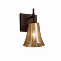 Justice Design Group Fusion Union 1 Light Dark Bronze Wall Sconce Mercury Round Flared Shade