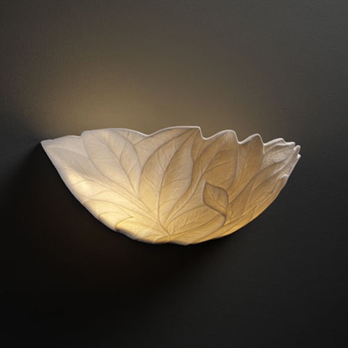 Copper Grove Willemstad 1 Light Wall Sconce With Leaf Shade