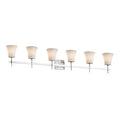 Justice Design Group Limoges Union 6 Light Polished Chrome Bath Bar Round Flared Waves Impressions