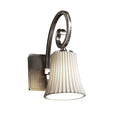 Justice Design Group Limoges Victoria 1 Light Brushed Nickel Wall Sconce Pleats Round Flared Shade